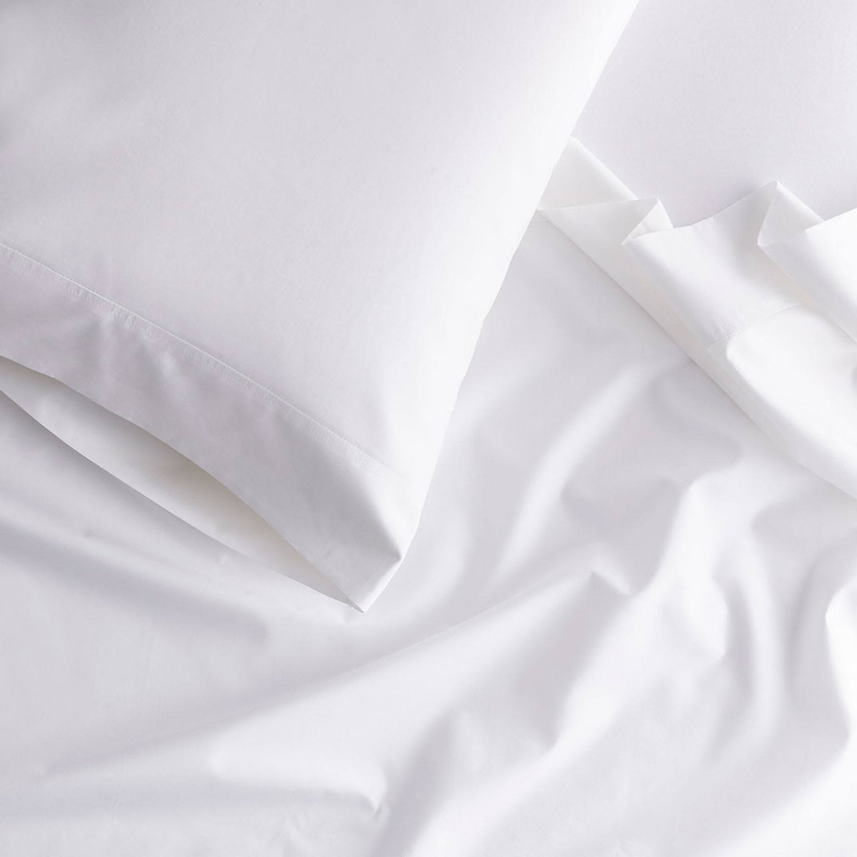 Supima Cotton Percale Flat Sheet Ivory Twin A934513
