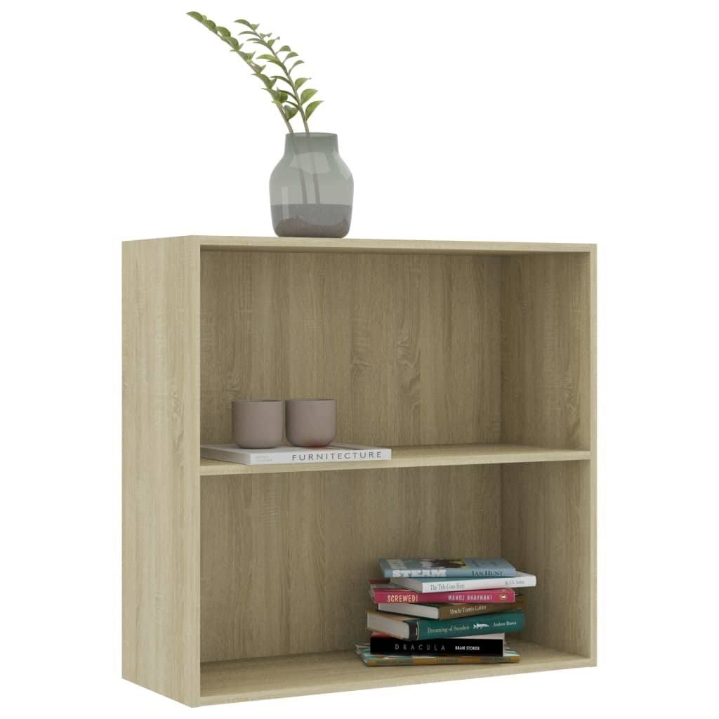 2-Tier Book Cabinet Sonoma Oak Chipboard J82247