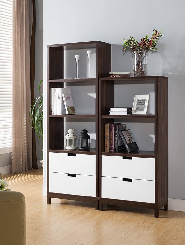 Dark Walnut Wood Bookcase Q422220