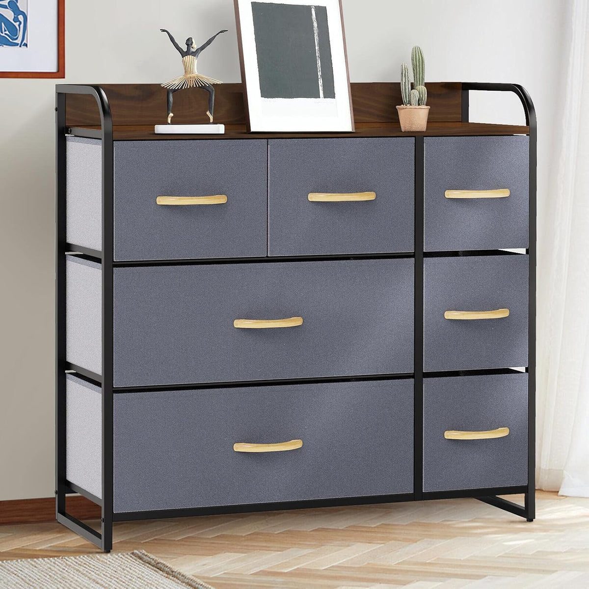 Brown 7 Drawer Dresser K252