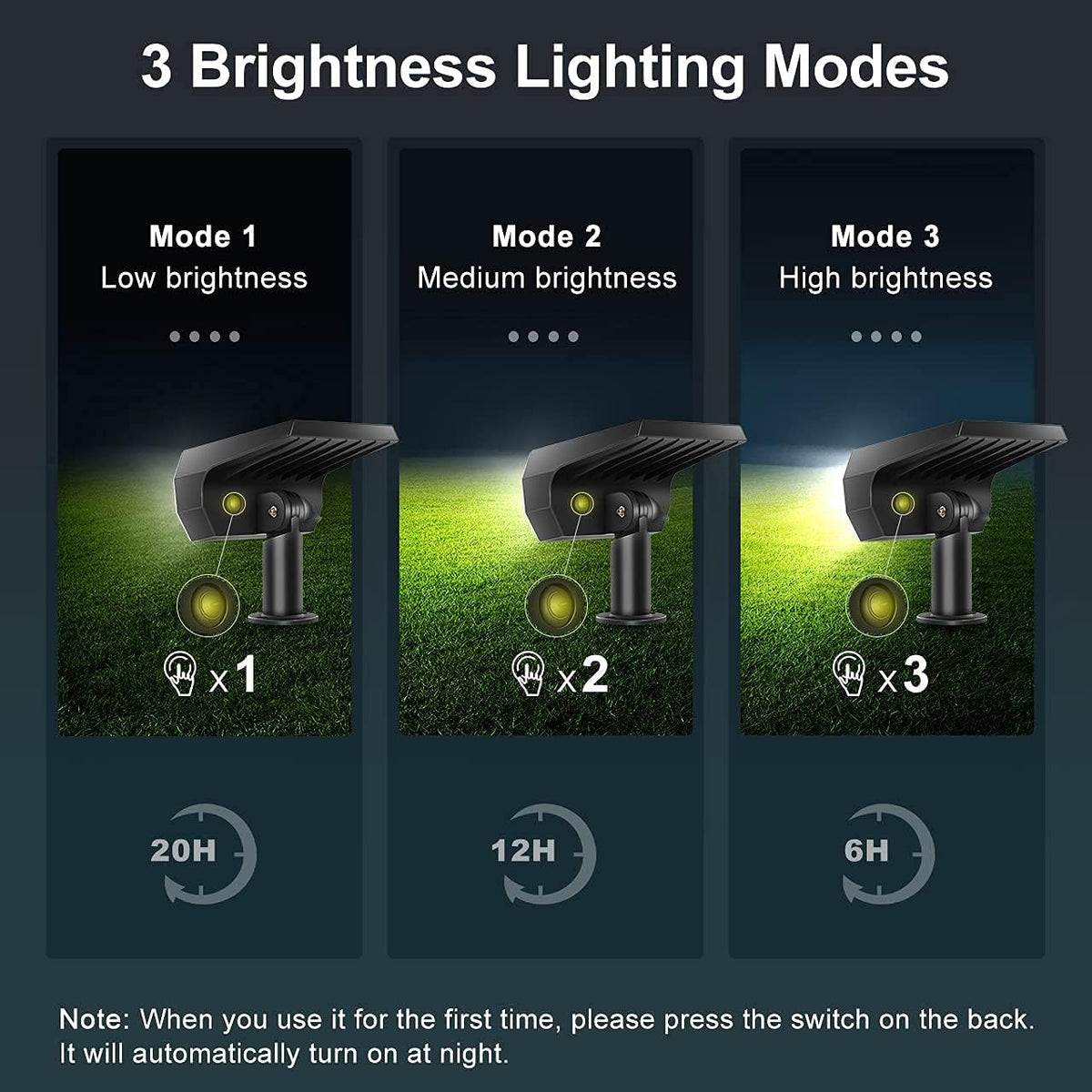 48 LEDs IP65 2 in 1 Solar Spotlights 6 Pack Cold White X805
