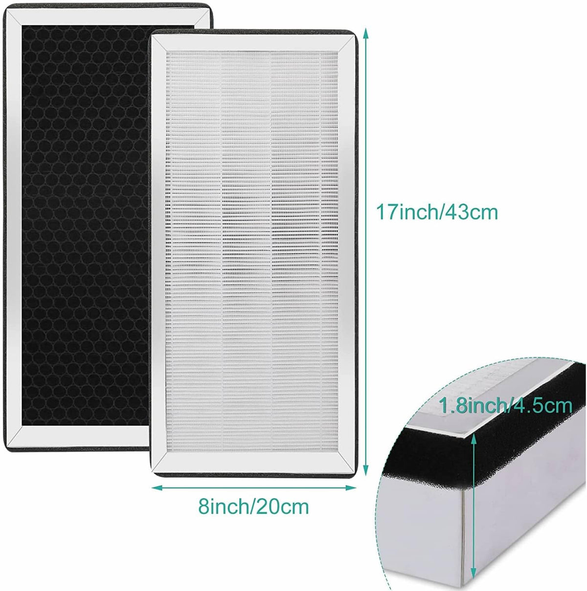 H13 True HEPA Replacement Filter Pack of 2 Z7629