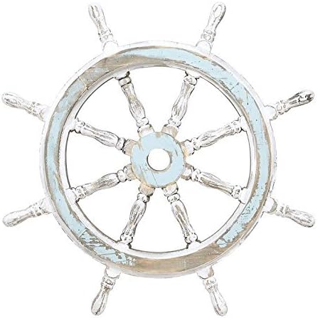 24-Inch Wood Ship Wheel Nautical Decor S812944