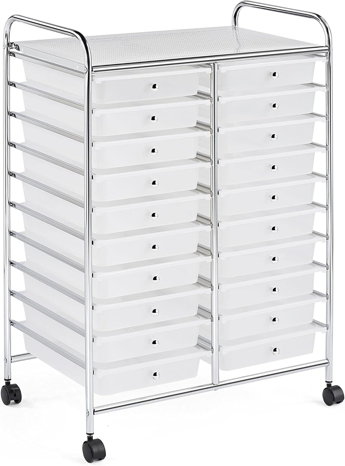 20 Drawers Rolling Storage Cart Black X3479