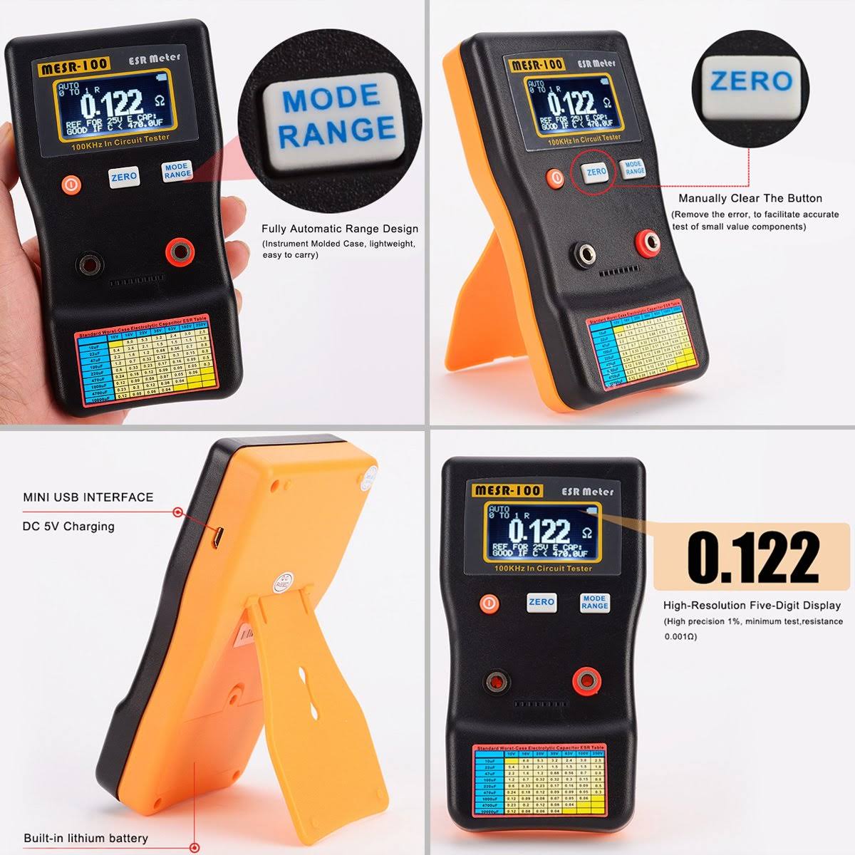 Auto Ranging ESR LCR Meter T546