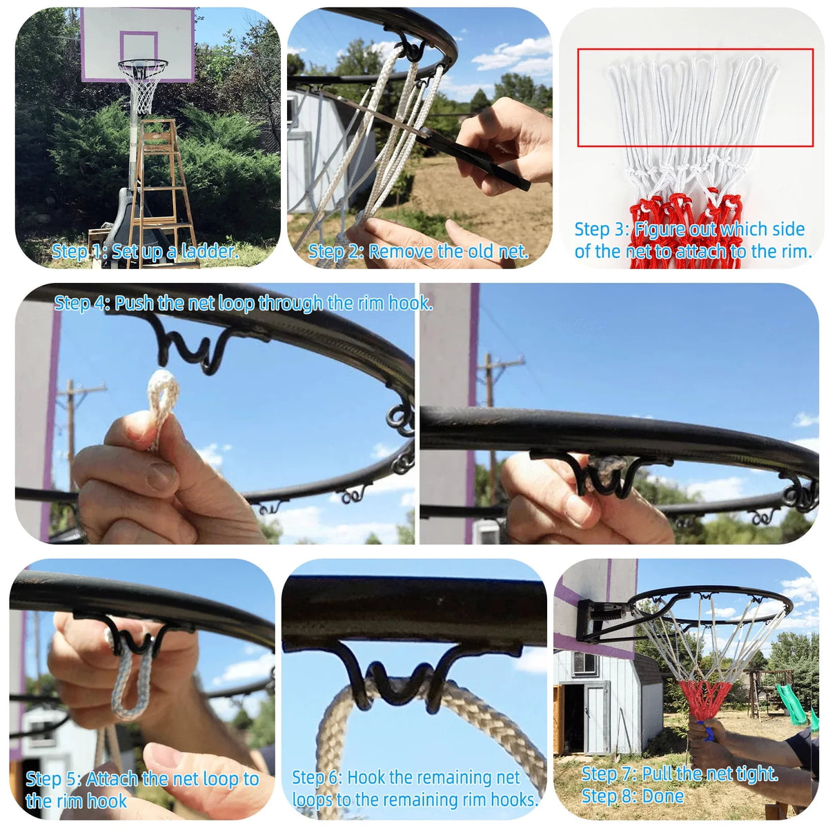 2 Pack Basketball Net Replacement 12 Loops P356568