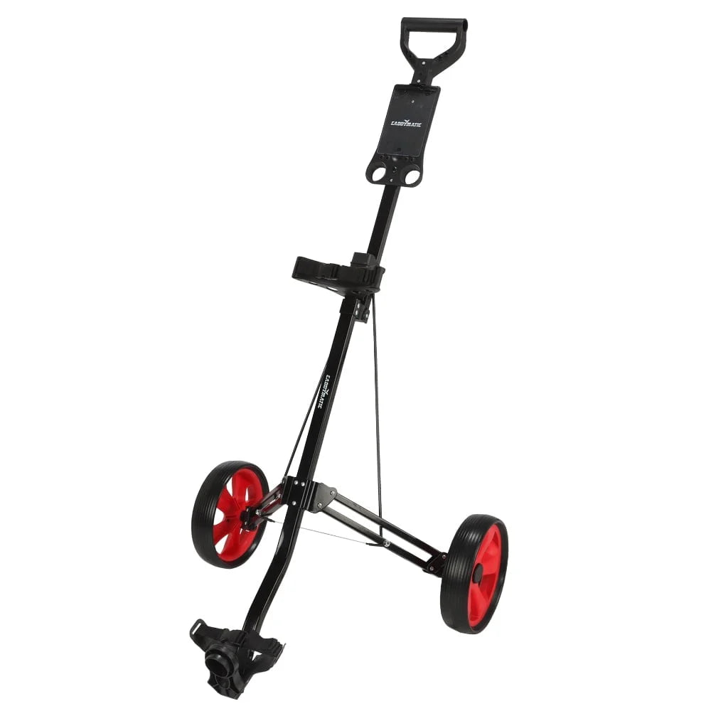 2 Wheel Folding Golf Cart Black/Red I252792