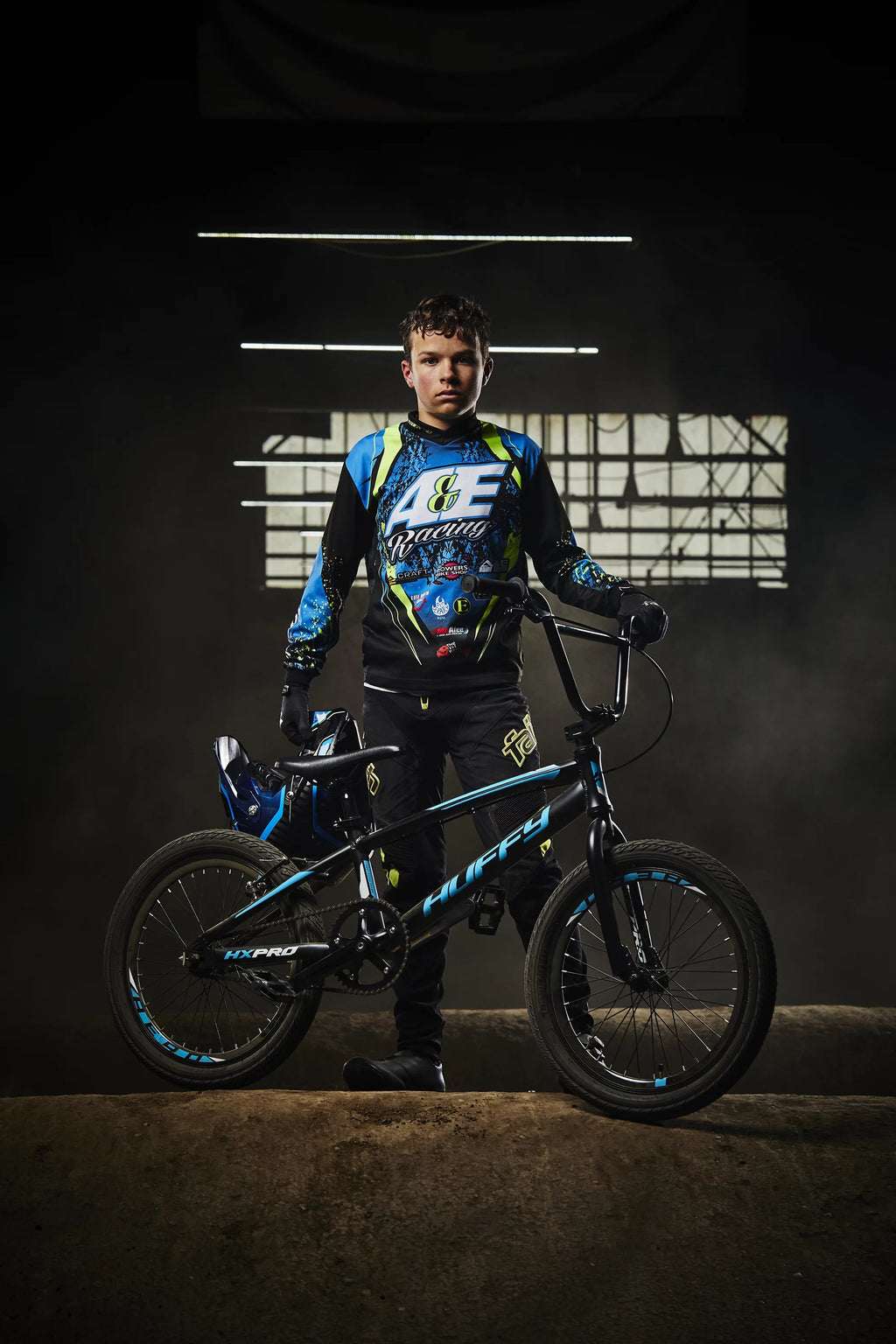 20-inch BMX Bike Black with Teal Aluminum Frame M1202