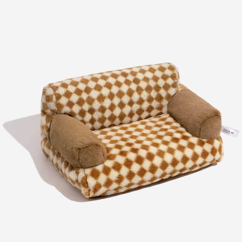 Plaid Dog & Cat Couch Bed B855