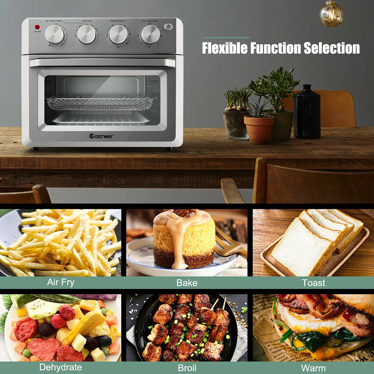 7-in-1 Air Fryer Toaster Oven 19 QT J1313