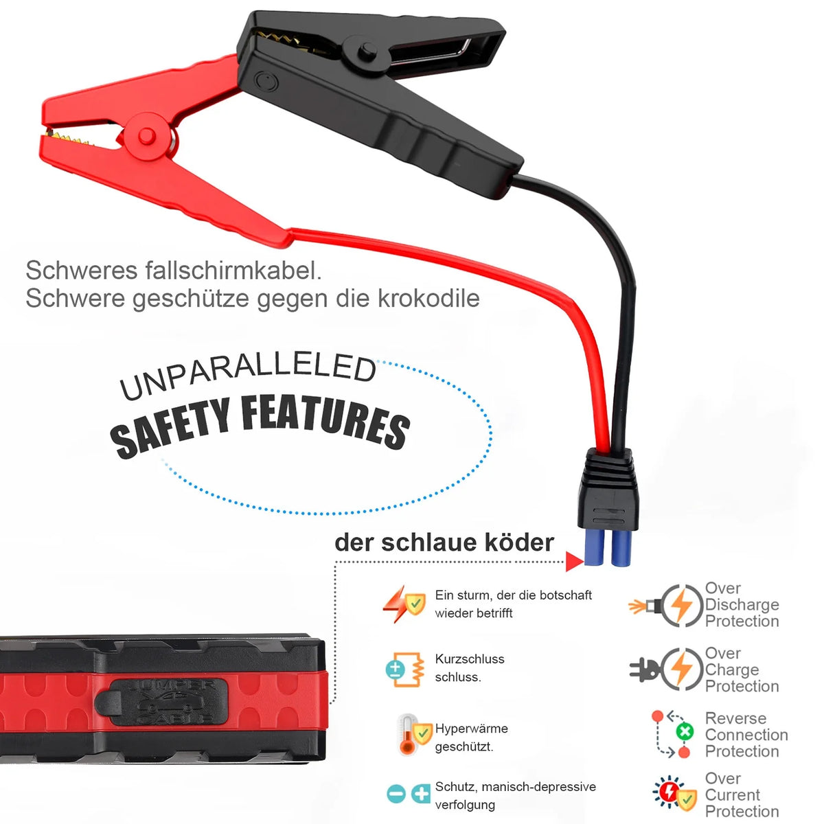 5000A Peak 99800mAh 12V Car Jump Starter with LCD Display G82097