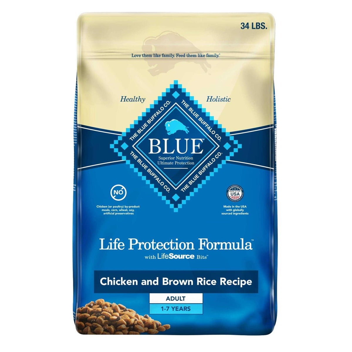 Natural Adult Dry Dog Food Chicken and Brown Rice U1995