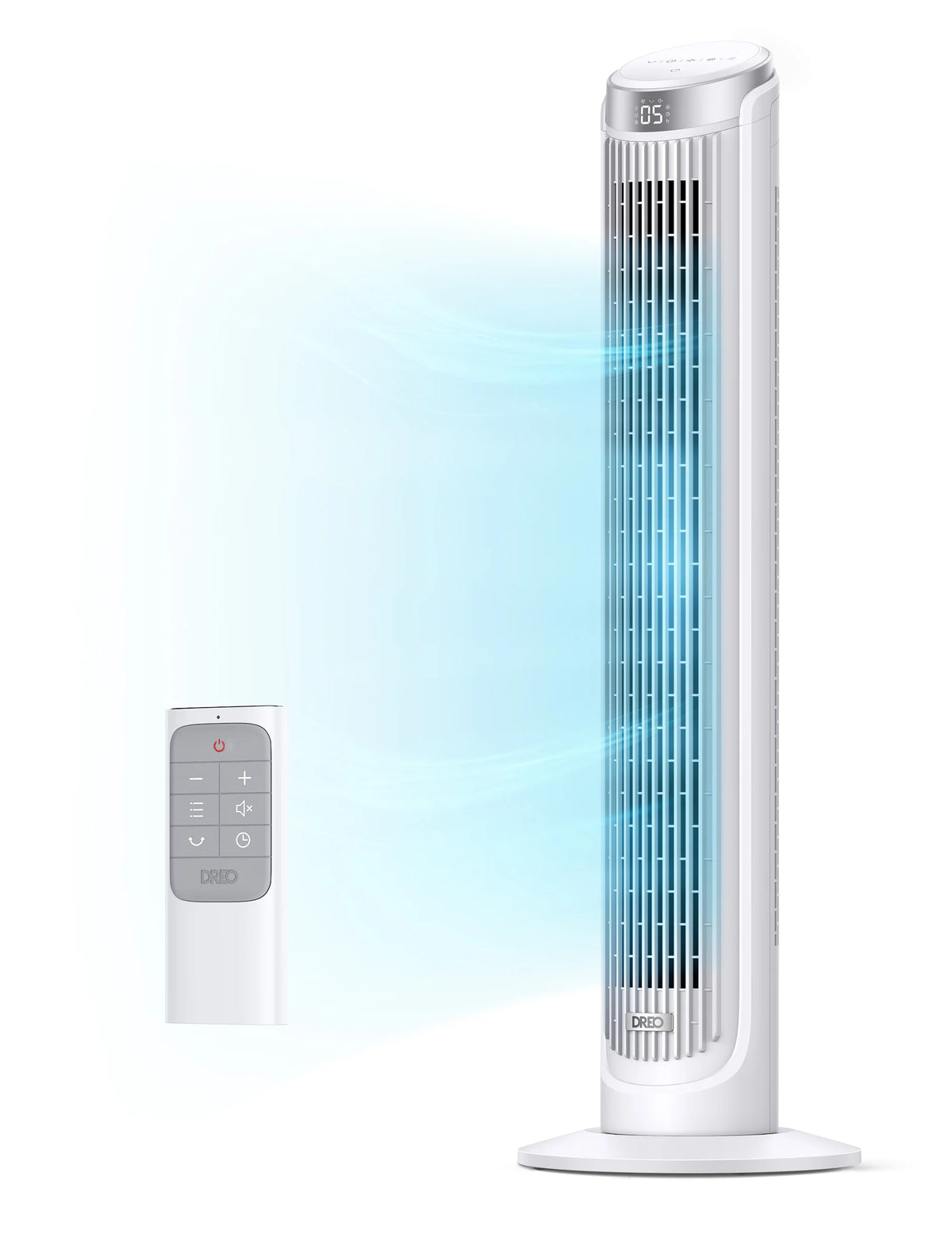 40 Inch Oscillating Tower Fan with Remote, White N66595