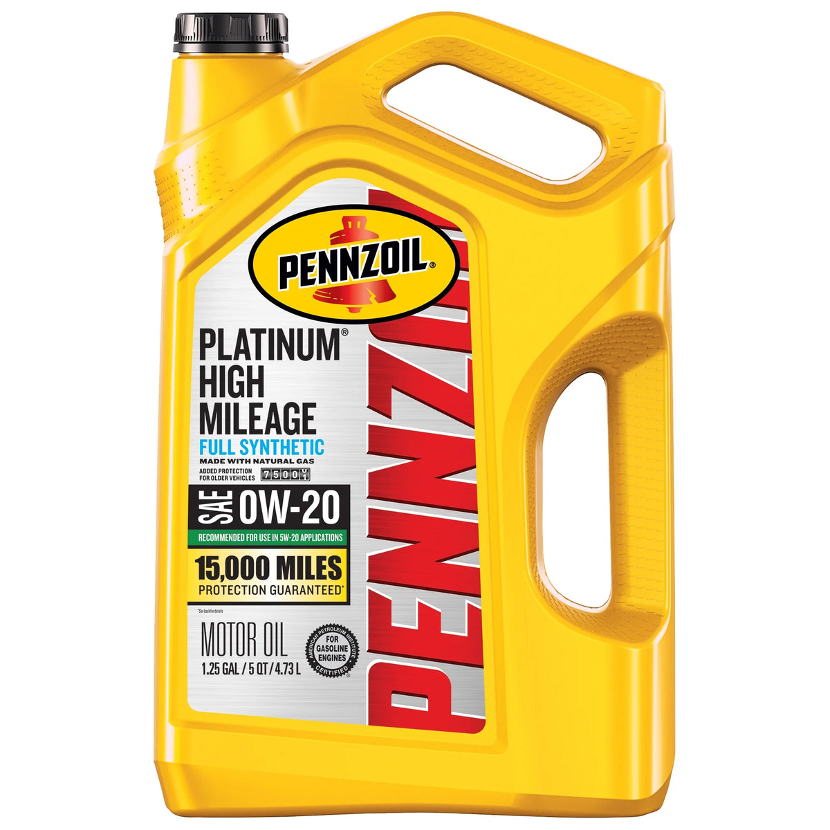0W-20 Full Synthetic High Mileage Motor Oil, 5 Quart D5885