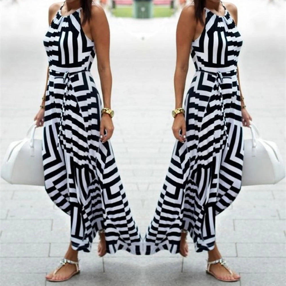Plus Size Boho Maxi Dress S774