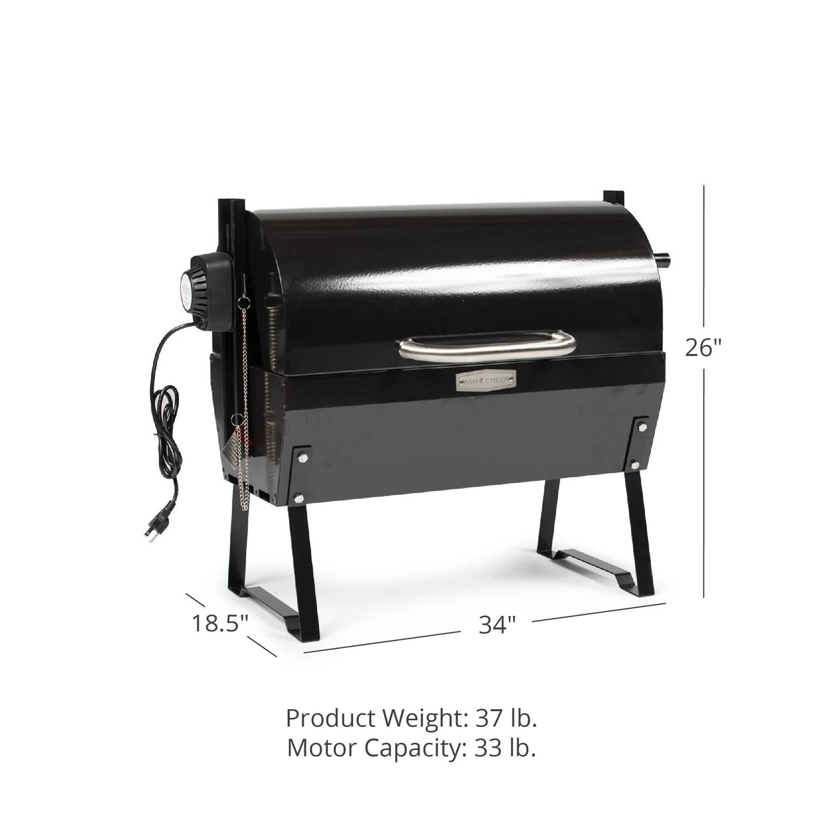 4W Rotisserie Spit Roaster Grill with Hood Y519