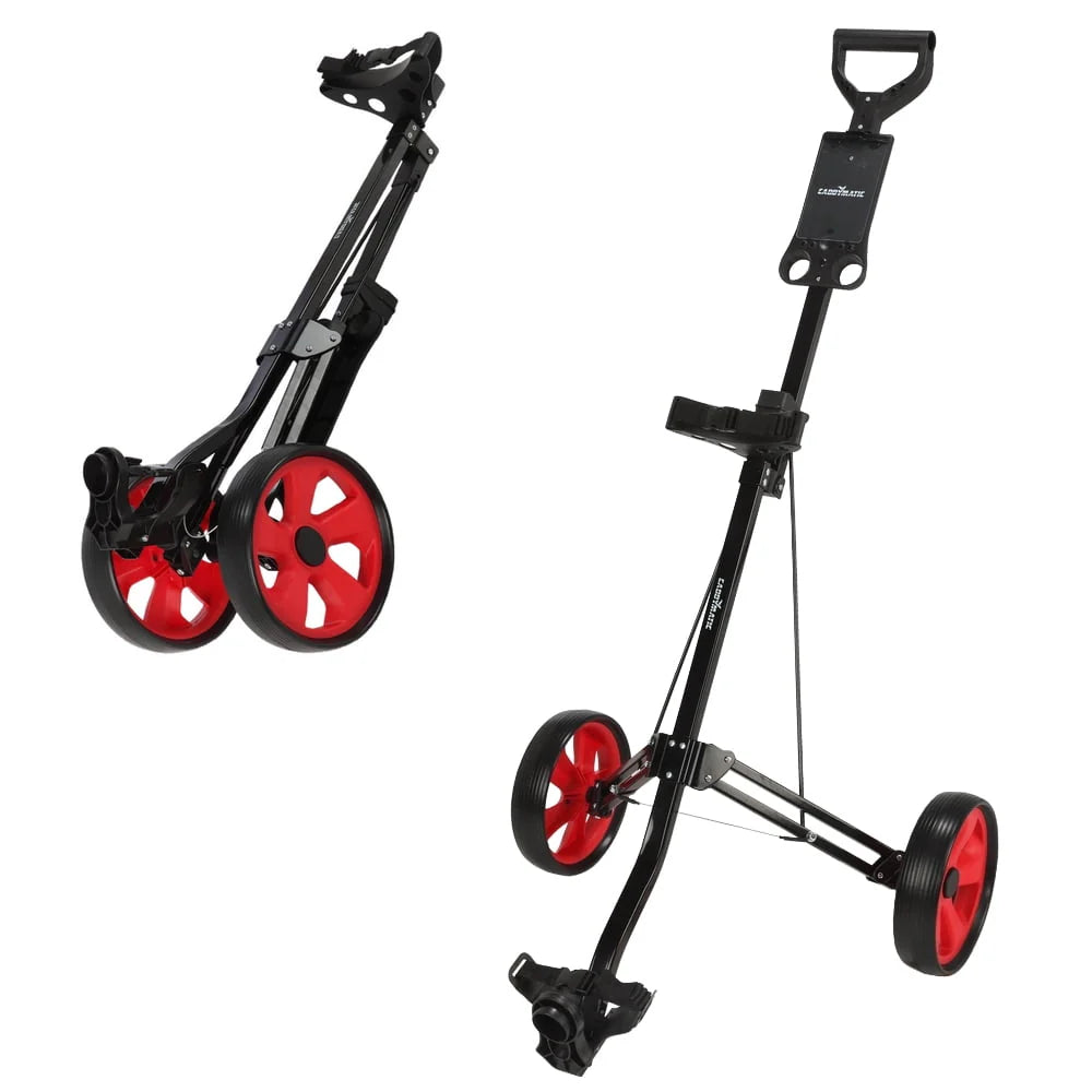2 Wheel Folding Golf Cart Black/Red I252792