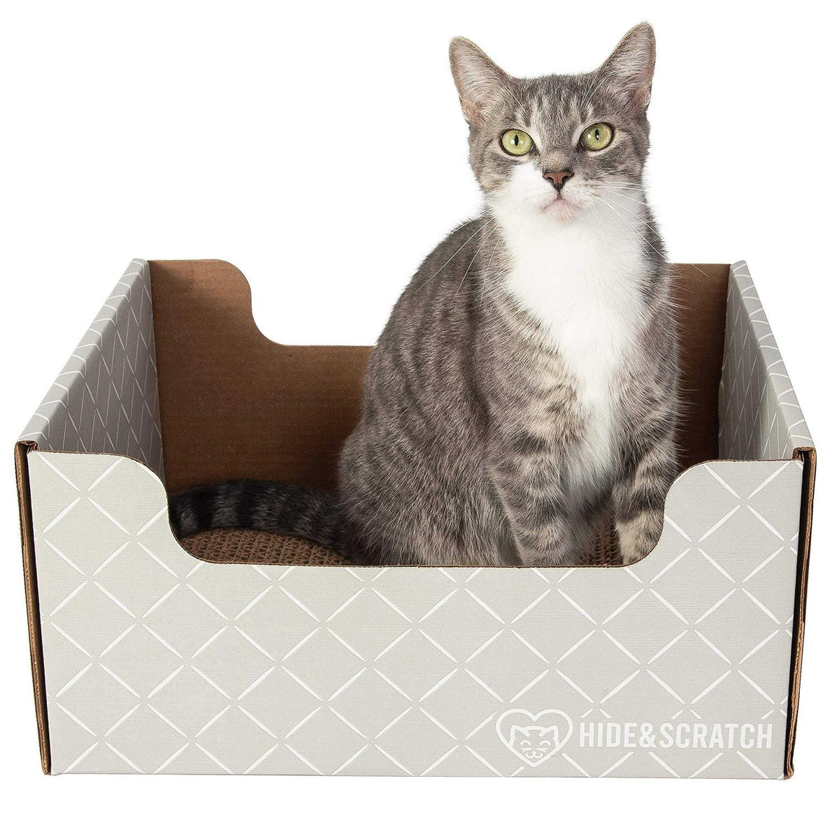 Extra-Large Heavy Duty Cardboard Cat Scratcher and Lounger Box V110715