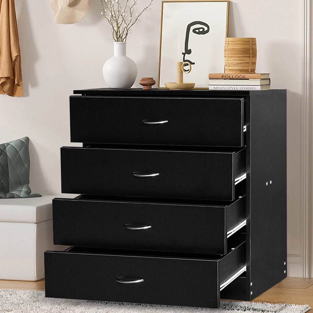Black 3 Drawer Dresser D36415