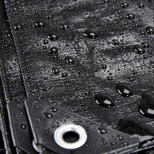 12 ft. x 20 ft. Silver and Black Weather-Resistant Tarp K8706