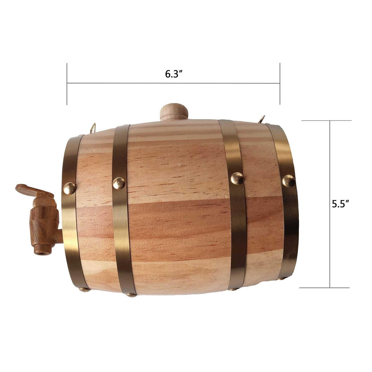 Saint Bernard Barrel Collar 1/2 Liter Size Keg with Adjustable Hoops K5955