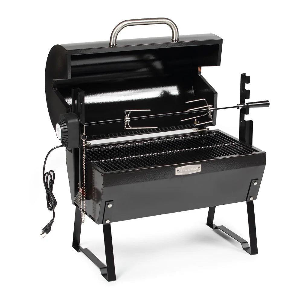 4W Rotisserie Spit Roaster Grill with Hood Y519