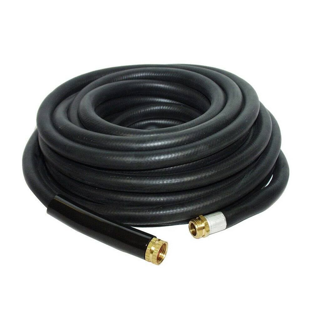 50 Foot Industrial Rubber Garden Water Hose with Brass Fittings S846584