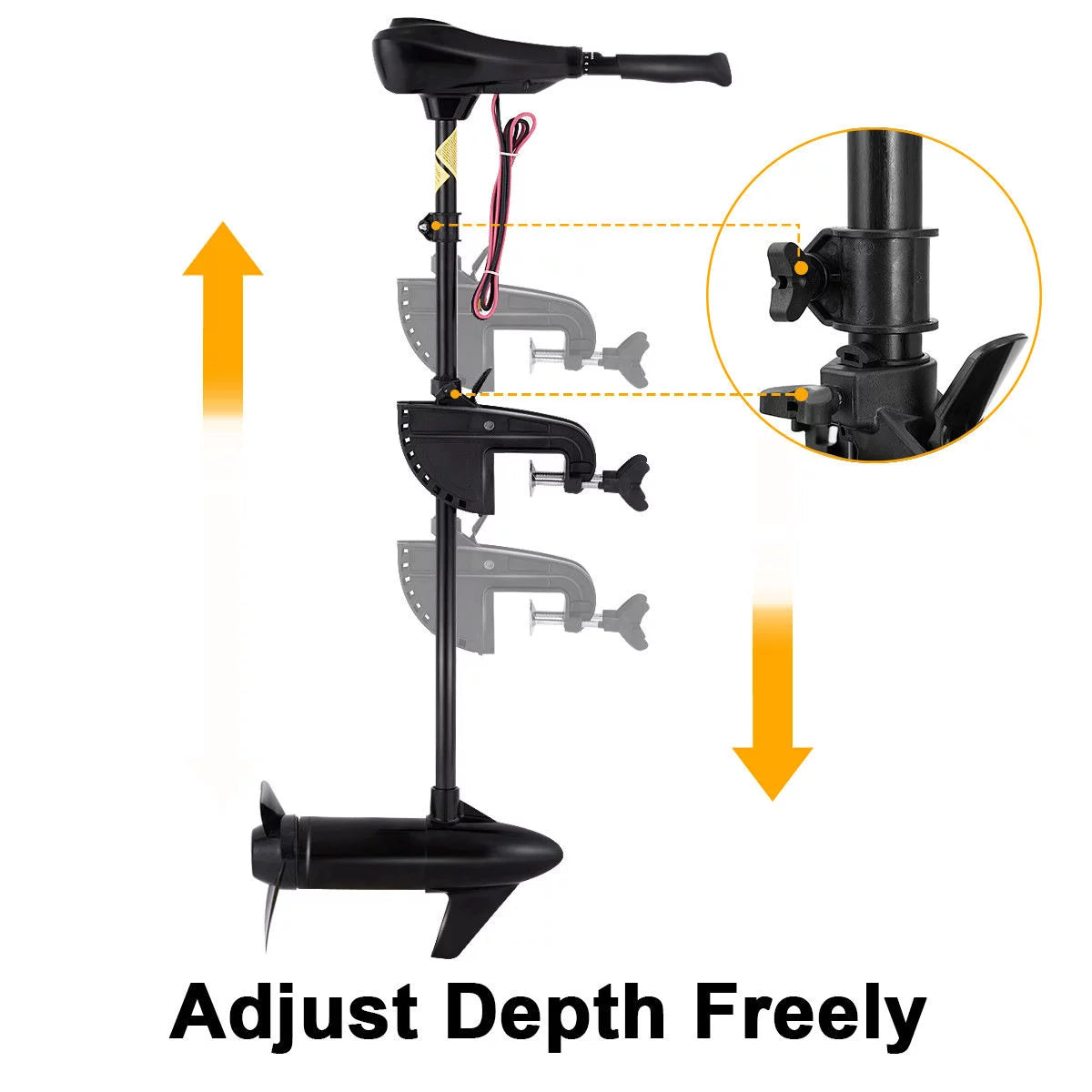 86lbs Freshwater Transom Mounted Trolling Motor 36 Shaft P749