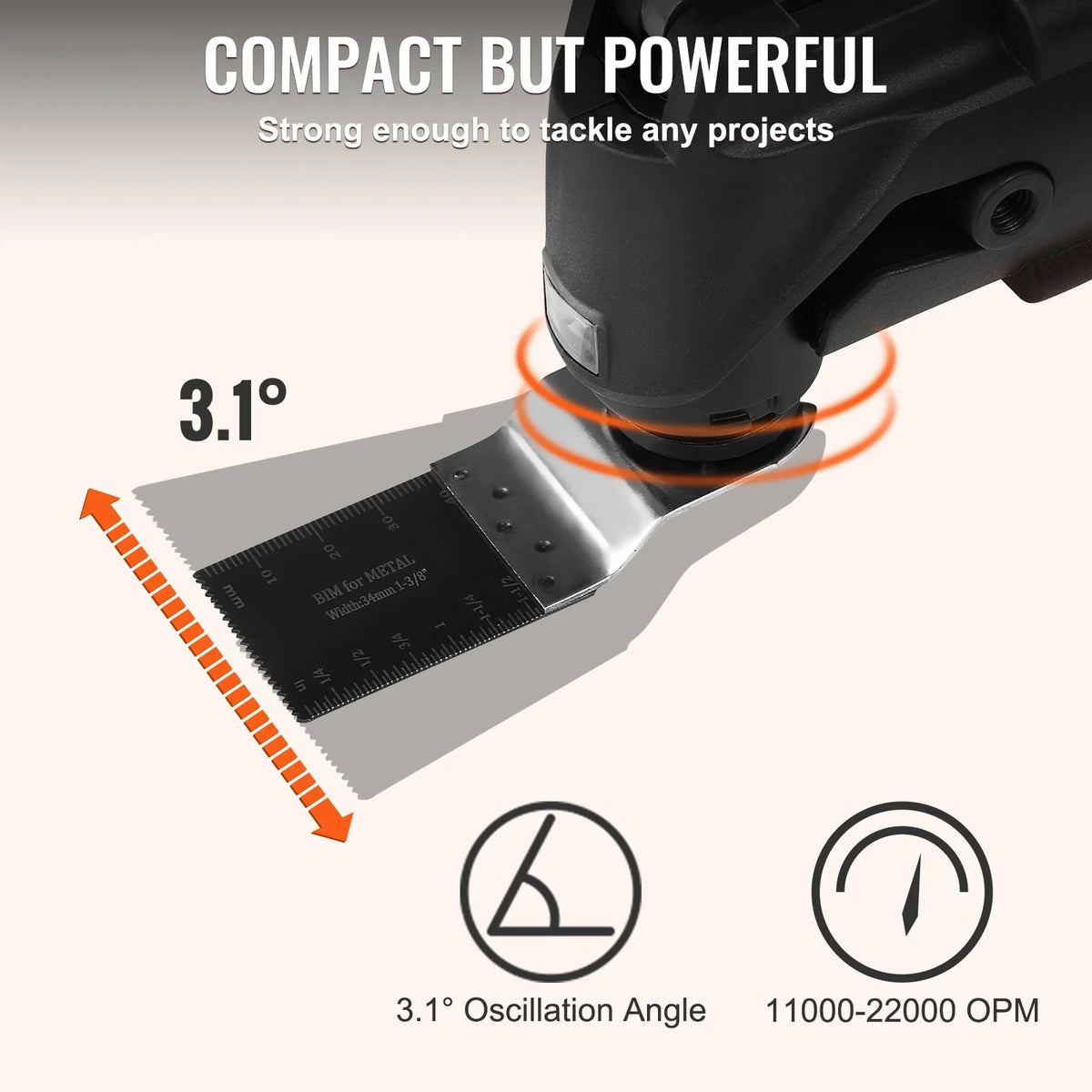 Oscillating Multi Tool 11000-22000 OPM 6 Variable Speeds C942950