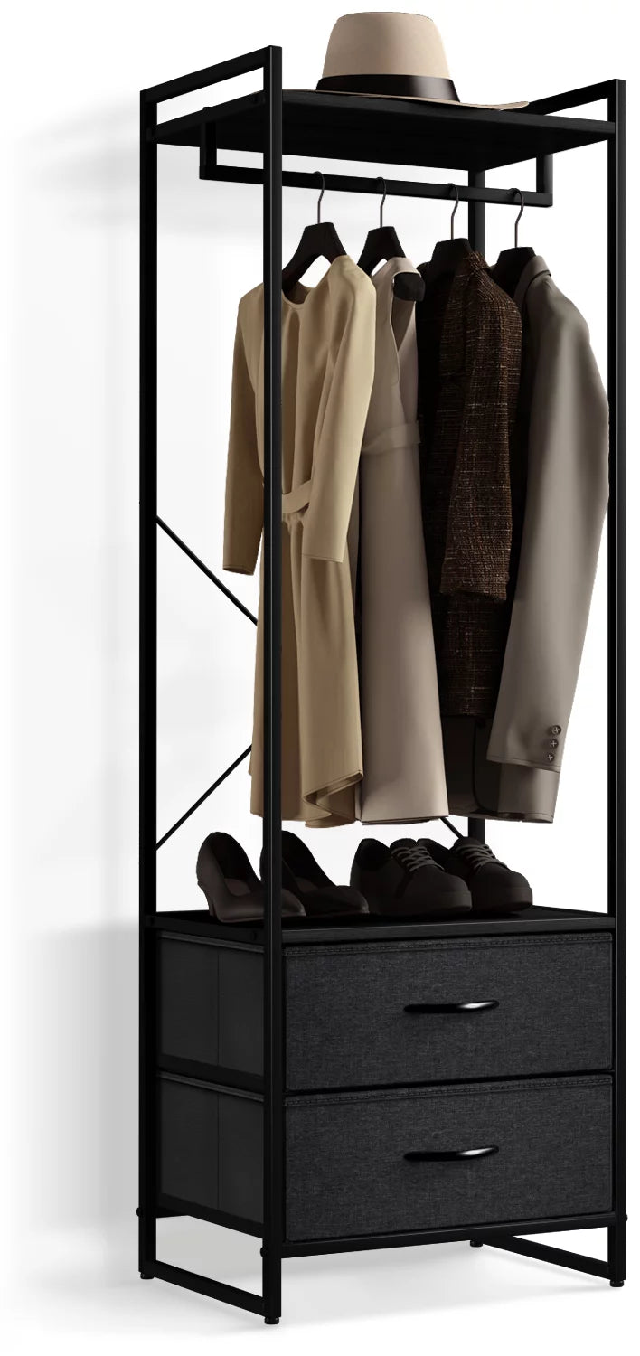 Clothing Rack with Drawers X109