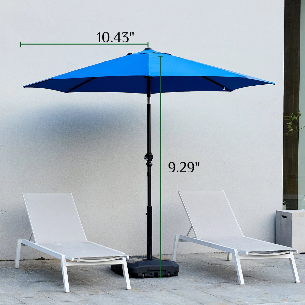 9-Ft Outdoor Patio Umbrella with Push Button Tilt and Crank W49859