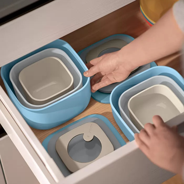 Set of 3 Shallow Airtight Containers D490