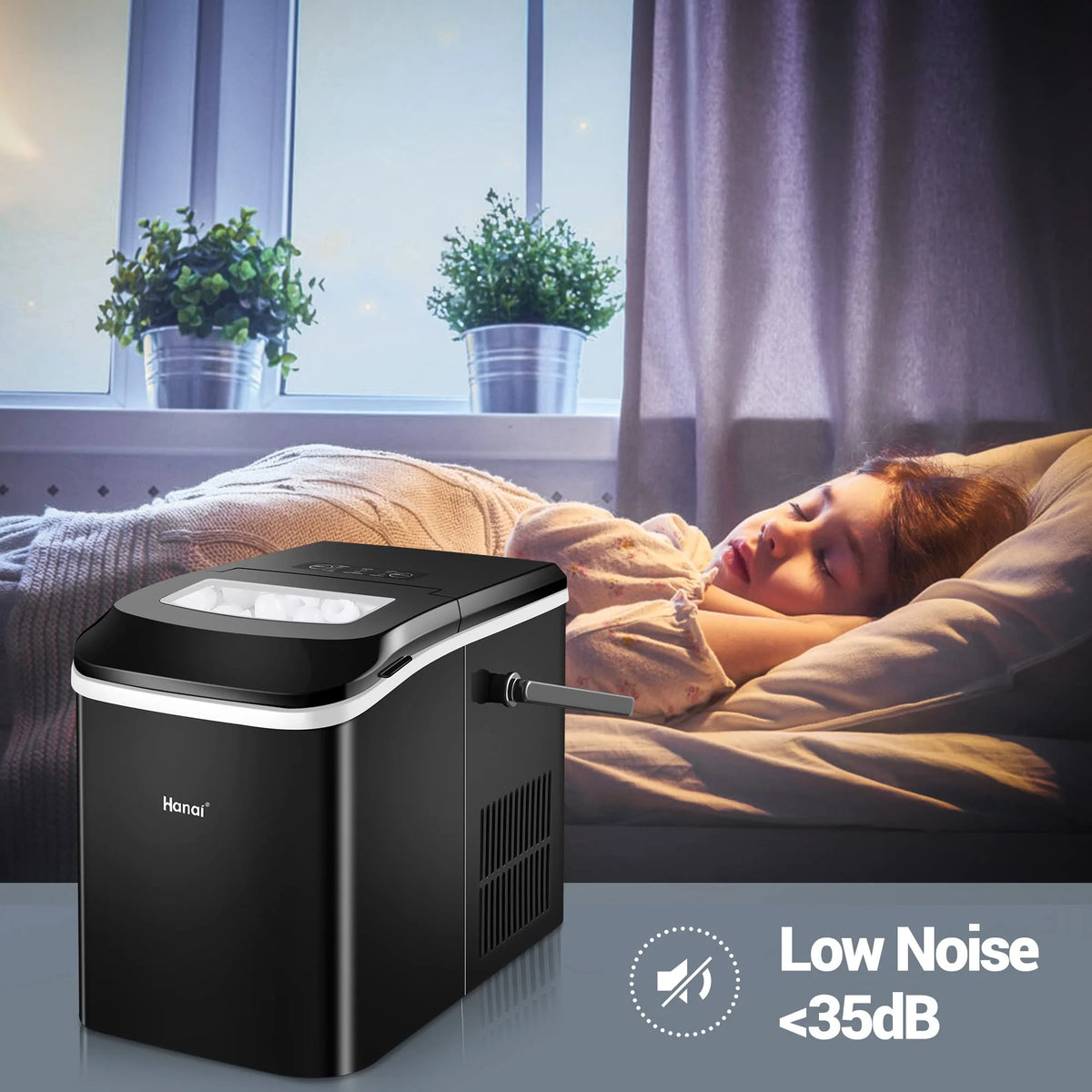 Portable Countertop Ice Maker with Ice Scoop and Basket S134578