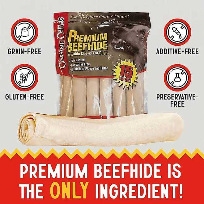 All-Natural Beef Hide Chews W8475