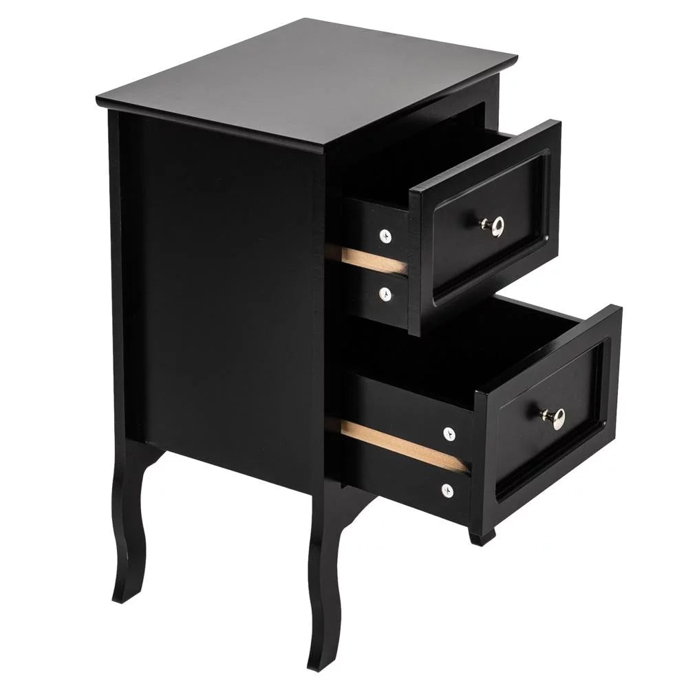 Black Wood Nightstand F5462