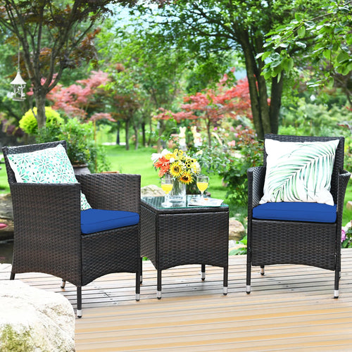 3 PCS Rattan Wicker Furniture Set W5871