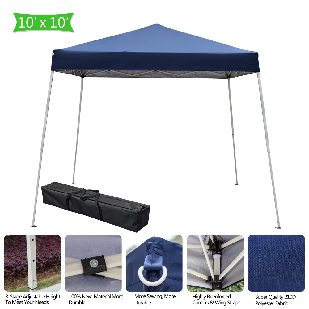 10 x 10FT Waterproof Oxford Pop Up Canopy Tent with Carry Bag L139