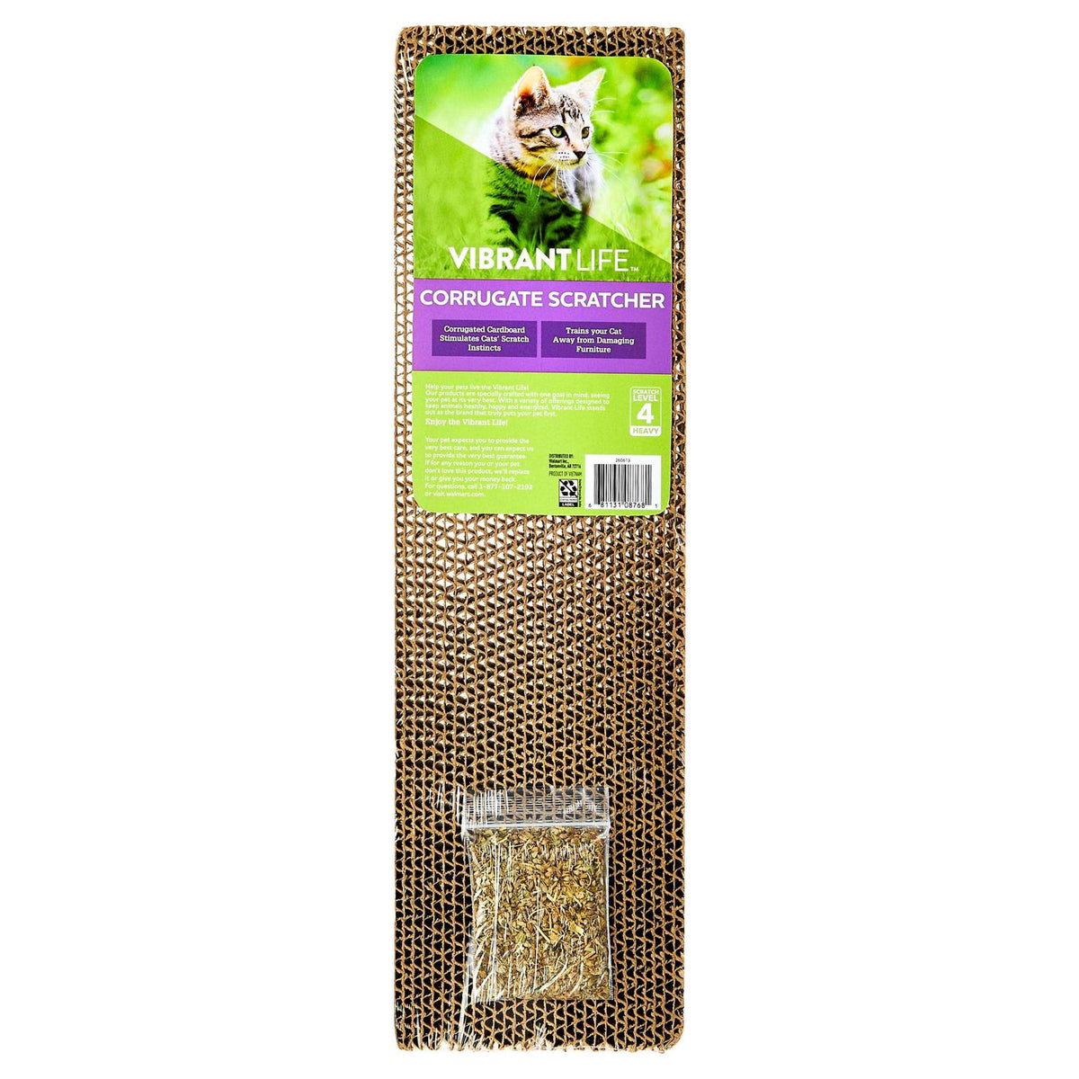 Corrugate Cat Scratcher Pad Toy With Catnip N6267