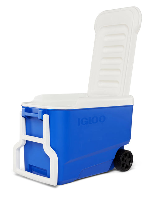 38 QT Blue Hard-Sided Ice Chest Cooler with Wheels N581