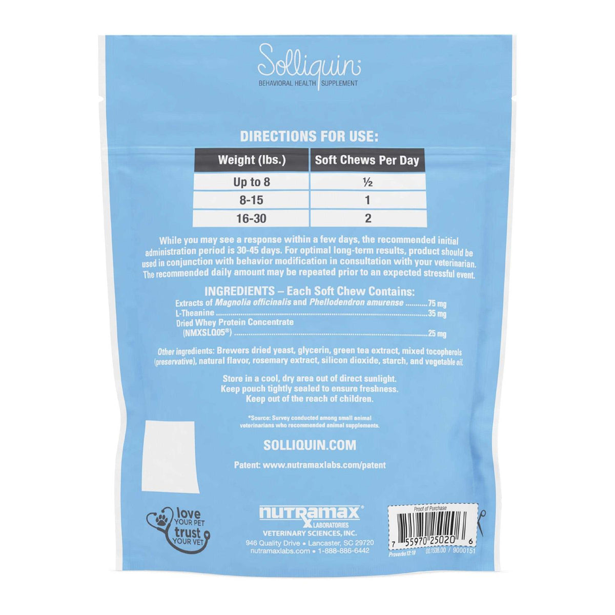 Calming Behavioral Health Supplement for Dogs and Cats X760