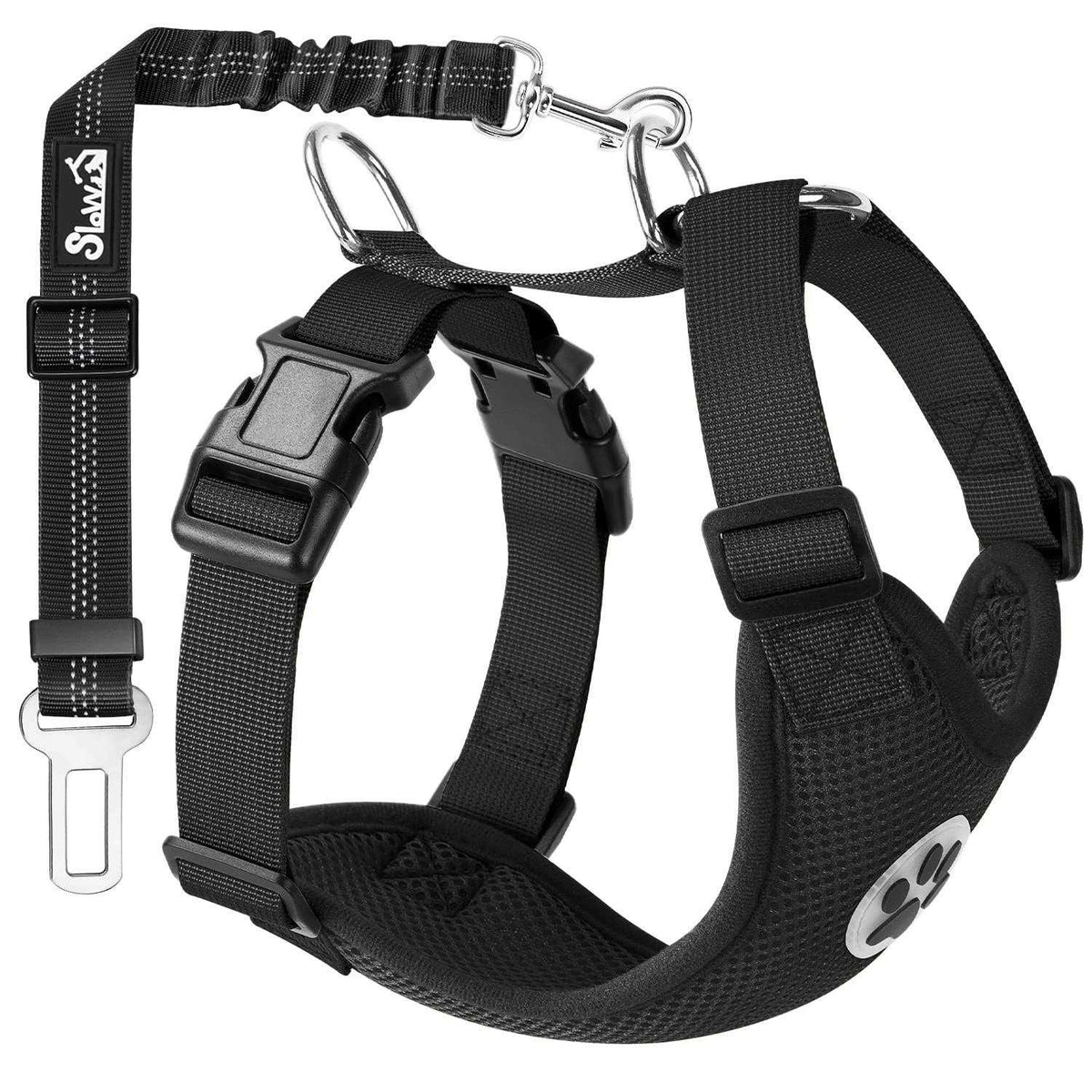 Dog Car Harness Seat Belt Set Adjustable Mesh Breathable Y66531