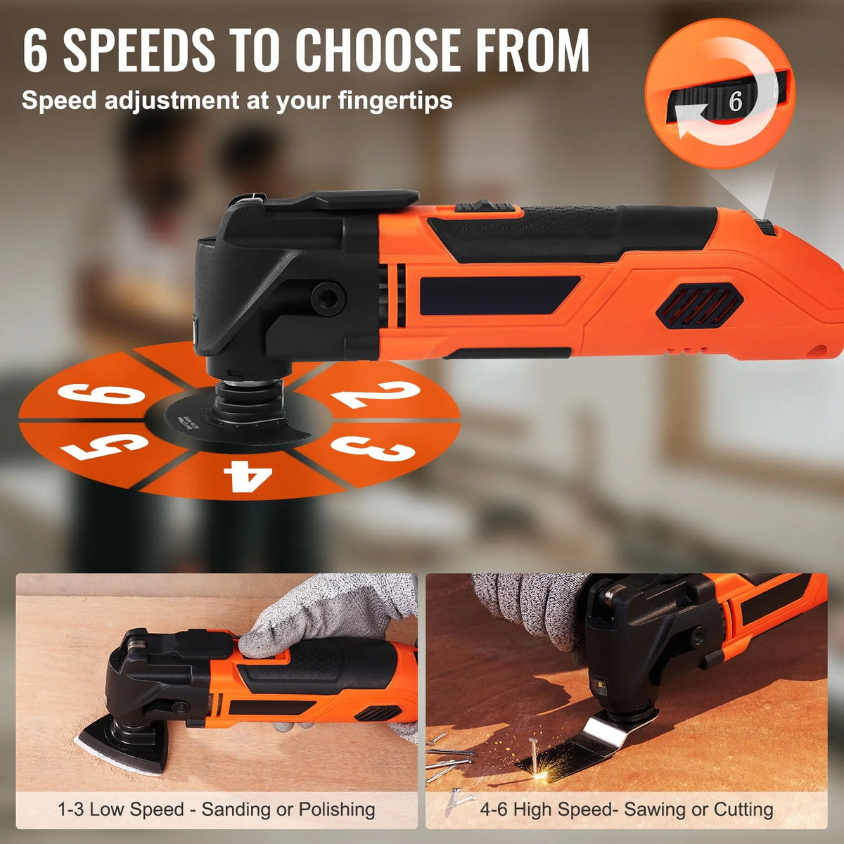 Oscillating Multi Tool 11000-22000 OPM 6 Variable Speeds C942950