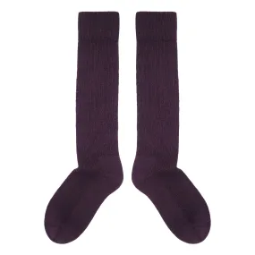 Men's Wool Boot Socks - Purple